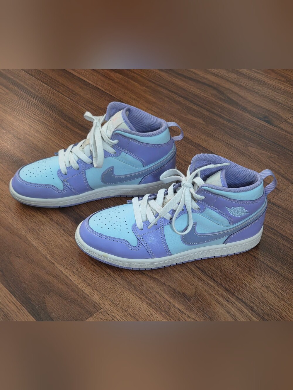 Nike Kids' Mid-Top Sneakers in Light Blue & Lavender